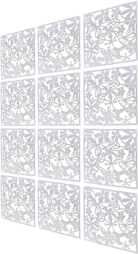 FortyFor Paravent séparateur de pièce, 12 pièces, brise-vue, décoration murale à suspendre pour décoration, salon, bureau et coin salon, hôtel