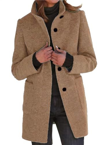 Cappotto Donna 100% Lana - Giacchino Corto Fucsia - Blazer Rosa Cipria - Giacca Invernale in Pelle - Cyber Monday 2023 Clearance