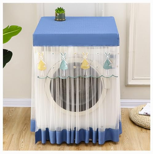 FUELIX Cubierta para Lavadora/Secadora, Tapa de Lavadora, Mueble Lavadora Exterior, Resistente Al Polvo Cubierta Protector Protectora Sol y Polvo para Lavadoras De Carga Frontal E