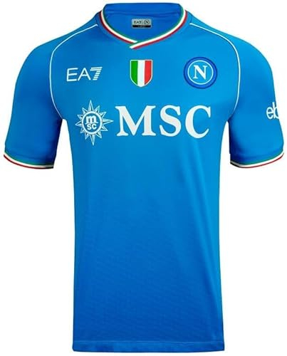 SSC NAPOLI Renntrikot, EA7, dreifarbiges Wappen, technischer Stoff Dry Touch, 2023/2024