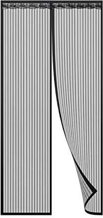 Door Fly Screen, Magnetic Fly Screen Door, Heavy Duty Patio Insect Door Screen with Powerful Magnets and Full Frame Magic Tape for Anti Mosquito or Anti Pest Magnetic Door Curtain (90 x 210 cm)