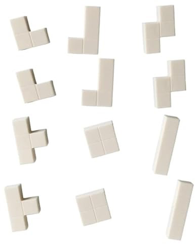 Kühlschrankmagnet, Kühlschrankmagnet, Kühlschrankmagnet, magnetisch, Whiteboard-Aufkleber, Heimdekoration, 12 Stück, Tetris, Weiß