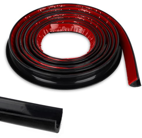 Grondaia autoadesiva per camper, auto, furgone, 5 m, colore nero