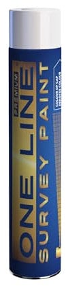 Line Marker Survey Spray Paint, 750ml Can, Covers up to 100m (White)