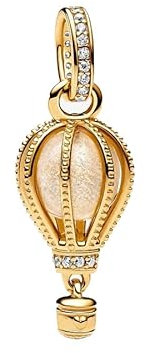 Feitery Montgolfière étincelante et Claire Charms Voyageant et Perles pour Femme Charm Compatible avec les Bracelets et Colliers Pandora