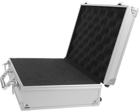 QUMIIRITY Caja tool box toolbox maletines hombres maletines duros para hombre estuche de aluminio maletín hombre maletin metalico maletines para hombres aleación de aluminio Silver