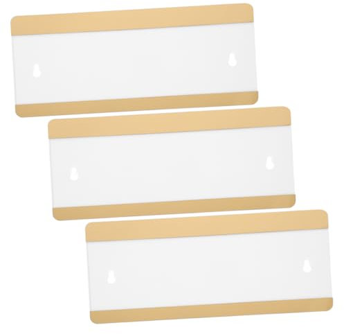 Operitacx 3pcs Acrylic Office Name Plate Stainless Steel Frame Reception Sign for Bedroom Door Wall Mountable Door Numbers Plaques