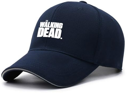 QATOBI Basecap Herren The Walki-ng Dead, Freizeit Retro Unisex Einstellbare Baseball Hut, Athletic Outdoor Schirmmütze Baseballkappen, Cap(Navy Blue)