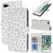 Zouzt Hülle für iPhone 8 Plus / 7 Plus 5,5-Zoll, Stoßfestes PU Leder Handyhülle Lederhülle Klapphülle mit Kartenhalter und Standfunktion Flip Leather Wallet Phone Cover (Weiß Leopard)