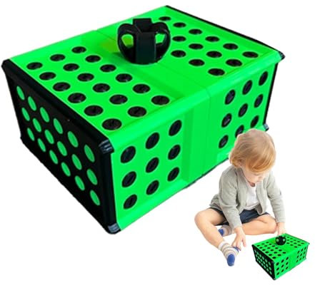 Lustiger Streich Verpackungsbox, humorvolle Prank Geschenkboxen, lustige Gag Geschenkboxen, Streich mit Vertrauen, endloser Spaß, 17,7 x 14 x 11 cm, Blau/Schwarz/Grün für Erwachsene