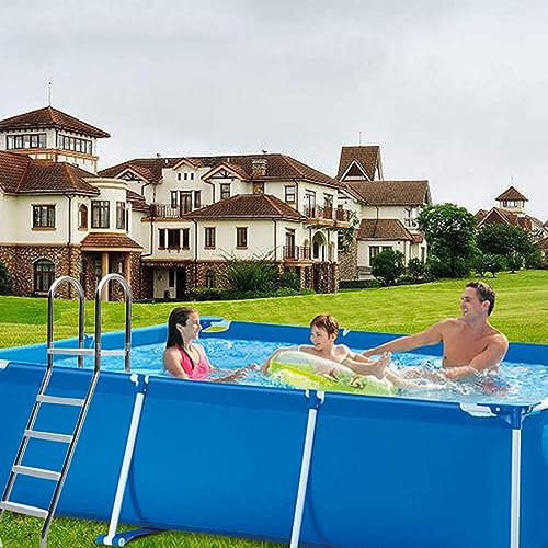 IYUESQ 52 Inch Swimming Pool Ladder, 4 Steps Pool ladders for Above Ground Pools, Stainless Steel Pool Ladder Above Ground with Non-Slip Plastic Steps, Max Load Capacity 500 lbs