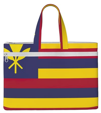 KLJnmbb Schultertasche mit Flagge des Königreichs von Hawaii, aus Leinen, für Dokumente, Bürobedarf, Reisen, Pendeln