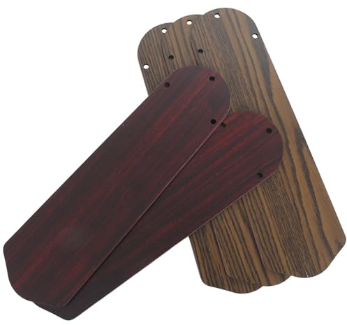 Levemolo 5 Pezzi Pale per Ventilatore da Soffitto in Legno Resistenti alla Deformazione Foro da 8mm, Doppia Faccia, Adatte per Uso Interno ed Esterno in Stile Contemporaneo