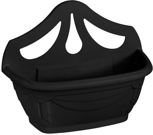 Whitefurze G02052 42cm Venetian Wall Planter - Black