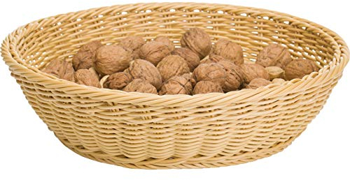 Saleen Korb-Schale, Gastrotauglich, Rund, Durchmesser: 37 cm, Kunststofffaser, Hellbeige, 02053230101