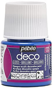 PEBEO - Pintura acrílica multisoporte - Color Opaco - Acabado Brillante - Color Azul Ultramar - 45ml