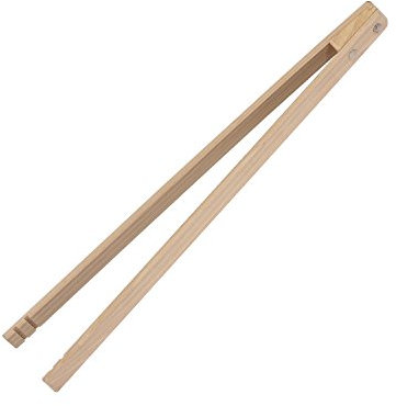 Bütic Profi Grillzange aus Buchenholz in 3 Größen - Robuste Hartholz Grillzange mit verleimten und verschraubten Griff., Länge (cm):40cm lang