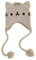 Pusheen Mütze mit Katzengesicht und Ohren – Pusheen die Katze Beanie-Mütze – Grau mit Quasten
