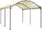 MilaniHome.it - Gazebo 3x4 A Onda in Metallo Ferro Nero con Telo Beige per Esterno Giardino Ricovero Copri Autodi coloreAntracite