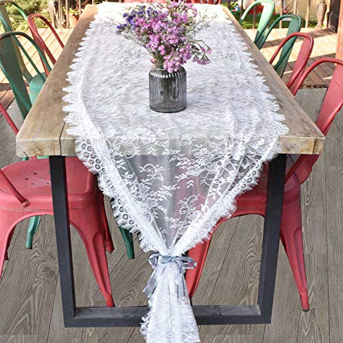 Awtlife Tischläufer Spitze Tischläufer Hochzeit Deko Vintage 70x300cm