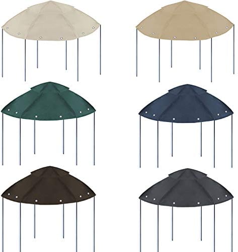 freigarten.de Modèle 2 Toit de rechange pour pavillon de jardin Ø 350 [cm] Matériau étanche : panama en PVC, souple, 370 g/m², ultra résistant, modèle 4