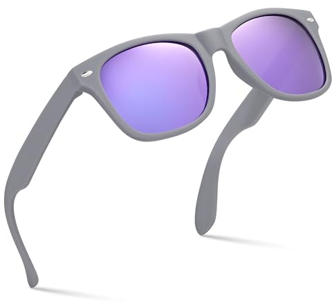Retro Rewind Kids Sunglasses for Boys Girls Age 3-12 - Shatterproof Rubberized Frame UV400 Toddler Children Sun Glasses