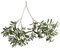 Loberon Deko-Olivenzweig 2er Set Olives, naturgetreue Nachbildung, mediterraner Stil, Handarbeit, Dekoration, Tafelschmuck, Eisen, Polyester, Kunststoff, grün