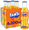 Fanta Naranja - Refresco con 8% de Zumo de Naranja, Bajo en Calorías - Pack 4 Botellas de Vidrio de 200 ml