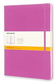 Moleskine Classic Notebook, Hard Cover, XL (7.5 x 9.5) Ruled/Lined, Magenta, 192 Pages