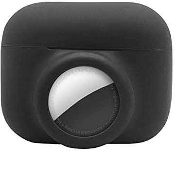 Dapuly 2 in 1 Kompatibel für AirTags Kompatibel für Airpods Pro Weiches Silikon Ohrhörer Verlust Prävention Fall Haut Schutzhülle Zubehör