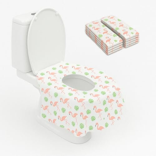 WC Toilettensitzbezug XL Einweg 50er-Set, Toiletten-Auflage Sitzauflage Klobrille Toilettenbrille, für Kinder & Erwachsene, Reißfest Hygienisch Sicher, Kloaufsatz Papiersitze Toilettensitzabdeckung