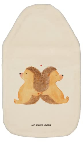 Mr. & Mrs. Panda Wärmflasche Igel händchenhaltend - Geschenk, Wärmekissen, Liebe, glücklich, Hochzeit, Freund, Liebesgeschenk, Kinderwärmflasche,