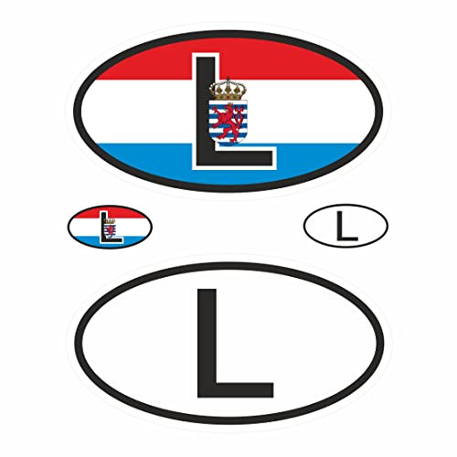 BIKE-label Länderkennzeichen Aufkleber 2D Luxemburg für Auto Motorrad Tür Camper Sticker X400026