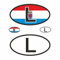 BIKE-label Länderkennzeichen Aufkleber 2D Luxemburg für Auto Motorrad Tür Camper Sticker X400026