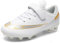 ASOCO DREAM Football Boots Boys' Astro Turf Trainers Kids Outdoor Low-Top Spike Soccer Shoes Teens Football Athletic Sneakers,White,10 UK Child