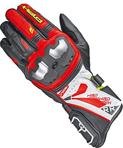 Held Akira RR Motorrad Handschuhe, schwarz/weiß/rot, 12