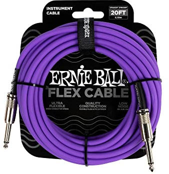 Ernie Ball Flex Instrument Cable Straight/Straight 20ft - Purple