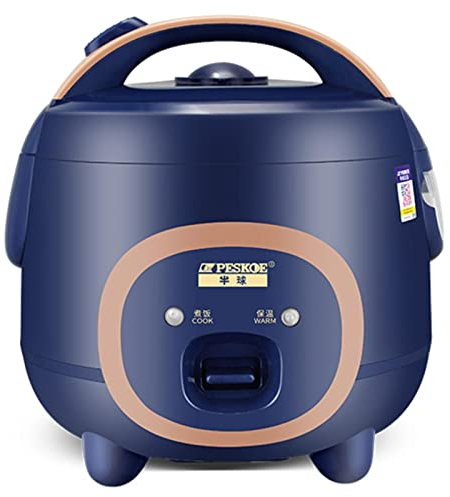 NIBHZ Olla arrocera con Inserto de Vapor, Azul, Olla de cocción Lenta con función para Mantener Caliente, vaporera, Olla arrocera,Blue-4L