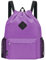 WANDF Rucksack mit Kordelzug, Sporttasche mit Schuhfach, wasserabweisender String-Rucksack Cinch für Damen und Herren (Groß,Lila)