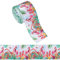 GORGECRAFT 10 Yard Bedrucktes Polyesterband Mit Drahtkante Flamingo-Muster Bänder Frühling Sommer Stoff Basteln Dekoratives Band Für Heimwerker Geschenkverpackung Party Dekoration Haarschleife Nähen