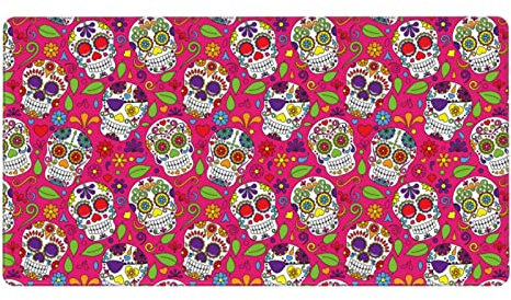Sugar Skull Large Mouse Pad Gaming Mousepad XXL 15.8×29.5 in Non-Slip Rubber Base Desk Mats on Top of Desks Mouse Pads for Wireless Mouse Computer Desks Accessories