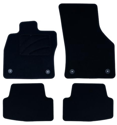 OCC DESIGN - Custom Fußmatten, kompatibel mit Volkswagen Golf VII (2012-2019), hochwertiger Teppich, Velours/Polypropylen, Original Verankerung, rutschfester Rücken, Fersenkappe, 4 Stück