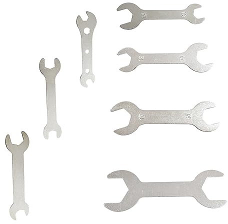 Pirhosigma Double Ended 1.5-2mm Thin Brake Wrench Adjusting Offset Bolts Spanner Cone Wrench Bike Cycling 5.5mm Thru 24mm 7 Sizes Cycling Multi Set