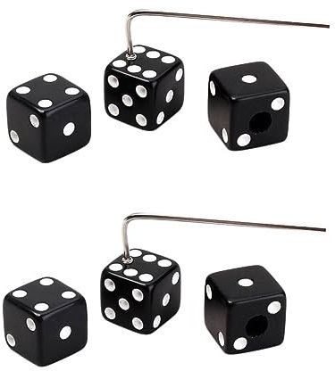 ibasenice 2stücke Dice Shaped Control Knobs Für Split Shaft Gitarren Schwarz Punkte Schraubenschlüsselöffnung Langlebig Und Installieren Für Gitarre Bass Und