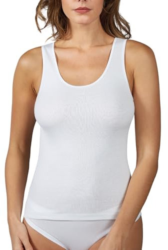 VP PINUCCIO Set 3 Canottiere Donna Spalla Larga Made in Italy - 100% Cotone Pettinato