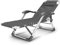 Generisch Chaiselongue-Lounge-Stühle Zero Gravity Chair, grau-schwarz Karierte klappbare Lounge-Stühle, Liegestühle, Outdoor-Stühle – Rückenlehne