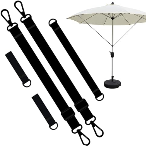 Correas de protección contra el viento para sombrillas voladizas grandes, correas seguras de seguridad contra el viento, hebilla resistente al viento, cuerda fija, estabilizador de sombrilla, kit de