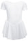 BALAYSIER Ballettkleidung Mädchen Ballettkleid Kurzarm Balletttrikot Baumwolle Tanzkleid Tanzbody Mit Chiffon Rock Tütü(Weiß, 150)