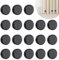 18 Pcs Magnetic Shower Curtain Weights, Strong Shower Curtains Magnets Curtain Weights Bottom No Sew, Outdoor Heavy Duty Curtain Liner Magnets for Curtains Drapery Tablecloth Refrigerator Flag (Black)