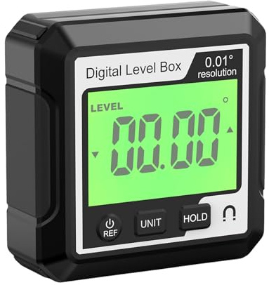 Digital Niveau Winkelmessgerät Mini Winkelsucher Level Box Winkelmessgerät Wasserwaage Neigungsmesser Bevel Box für Schreinerei, Baugewerbe, Automobilbau